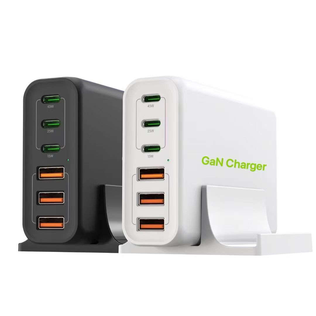 100W GaN Desktop PD Charger - 3 USB-C + 3 USB-A Ports Ultra-Fast Charging for Laptops
